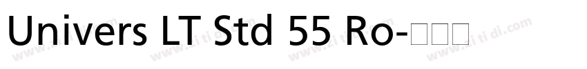 Univers LT Std 55 Ro字体转换